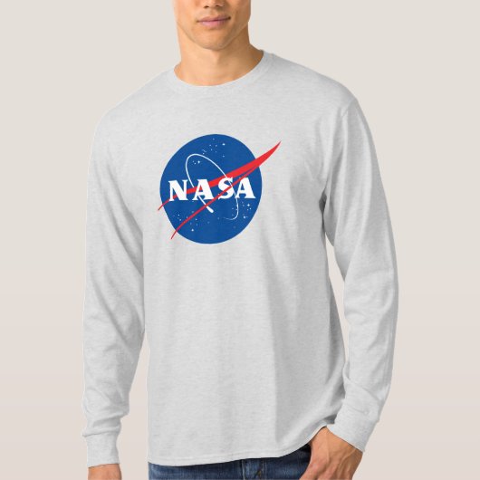 象徴的なNASA長袖Tシャツ（マーキュリーグレー） Tシャツ (正面)