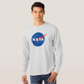 象徴的なNASA長袖Tシャツ（マーキュリーグレー） Tシャツ (正面フル)