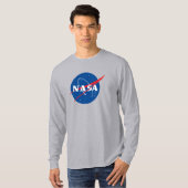 象徴的なNASA長袖Tシャツ（ムーングレー） Tシャツ (正面フル)