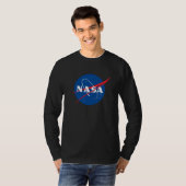 象徴的なNASA長袖Tシャツ(Eclipse Black) Tシャツ (正面フル)