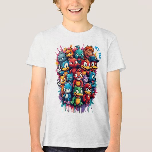 象徴的キャラクター トライブレンドTシャツ (正面)