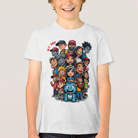 象徴的キャラクター トライブレンドTシャツ (正面)