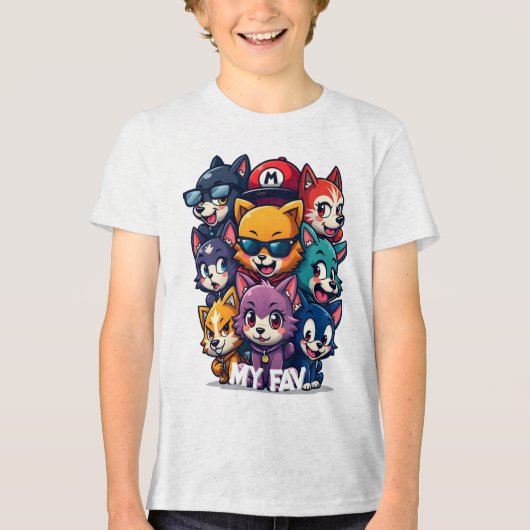 象徴的キャラクター トライブレンドＴシャツ (正面)