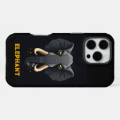 象怒黒 iPhoneケース (裏面横)
