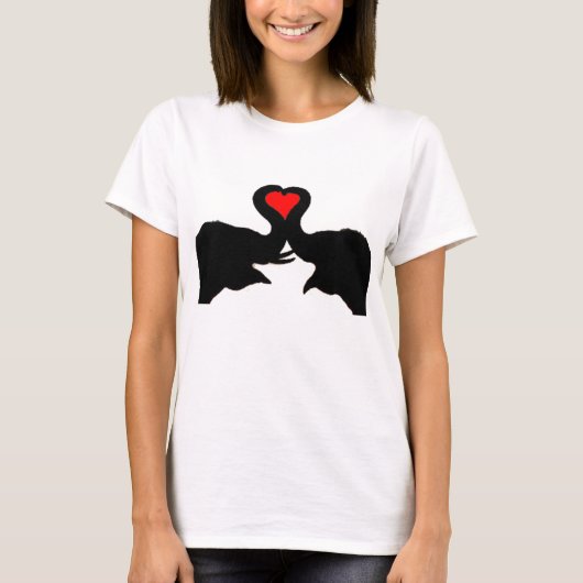 象愛女の子のティー Tシャツ (正面)