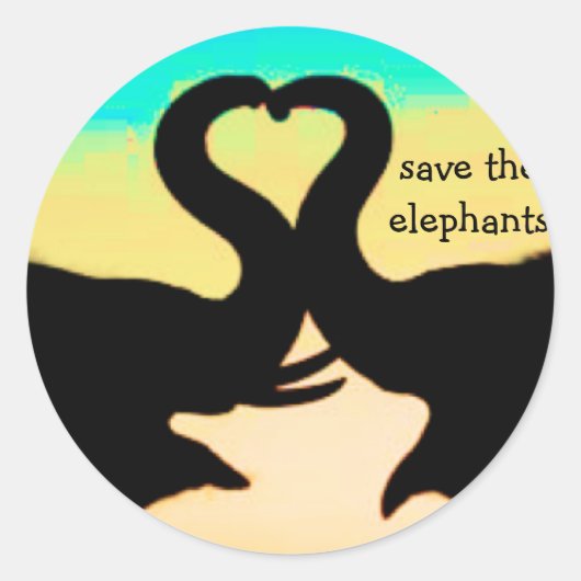 象救のハート ラウンドシール (正面)