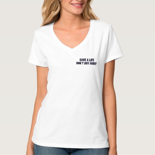 象救の生きとし買てアイボリーは Tシャツ (正面)