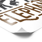 象救象の象の愛す保護る野生動物 フォトプリント            (角)