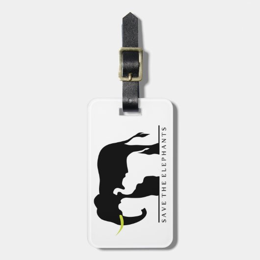 象救象（白） ラゲッジタグ (正面縦)
