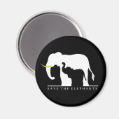 象救象（黒） マグネット (正面/裏面)