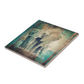 象救青の木のデジタルグランジアート タイル (側面)