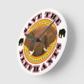 象救 ラウンド壁時計 (傾斜)