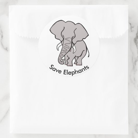 象救 – 動物の活動家救 – 野生動物 ラウンドシール (バッグ)