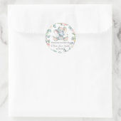 象新生児ピンクアイボリーフローラ緑の恵み ラウンドシール (バッグ)