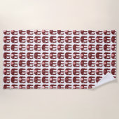 象模様（ピンク） ビーチタオル (正面)