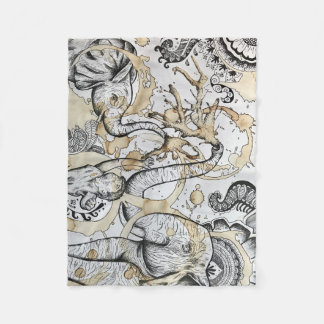 象毛布 フリースブランケット