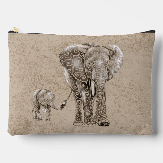 象渦巻形の科 アクセサリーポーチ (正面)