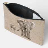 象渦巻形の科 アクセサリーポーチ (見開き)