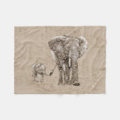 象渦巻形の科 フリースブランケット (正面(横))