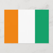 象牙海岸の国民の世界の旗 ポストカード (正面)