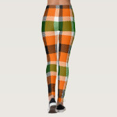 象牙海岸の旗色のマドラスの点検の格子縞パターン レギンス (裏面)