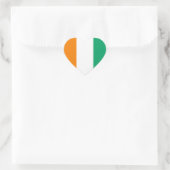 象牙海岸の旗 ハートシール (バッグ)