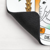 象牙海岸の紋章付き外衣 マウスパッド (コーナー)