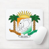 象牙海岸の紋章付き外衣 マウスパッド (マウス)