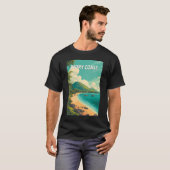 象牙海岸 イラスト 旅行 アート ビンテージ Tシャツ (正面フル)