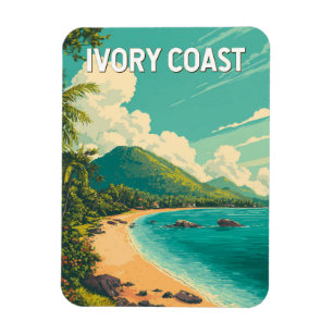 象牙海岸 イラスト 旅行 アート ヴィンテージ マグネット