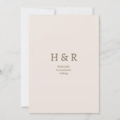 象牙色のバラのグリーンが美しいウエディング 招待状 (裏面)