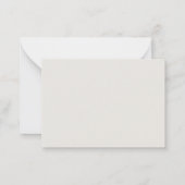 象牙色の二人用のミニマリスト文房具 ノートカード (裏面)
