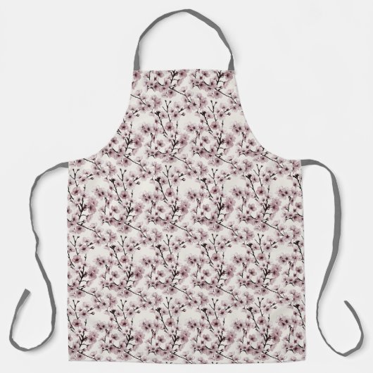 象牙色の桜 — 上品でモダン エプロン (正面)