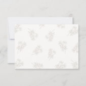 象牙色の白 | 花嫁RSVPカード 出欠カード (裏面)