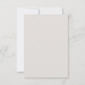 象牙色フェイクエンボス薔薇 ウェディングRSVP 出欠カード (裏面)