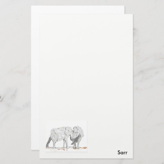 象牙 便箋 (正面/裏面)