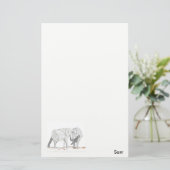 象牙 便箋 (スタンド正面)