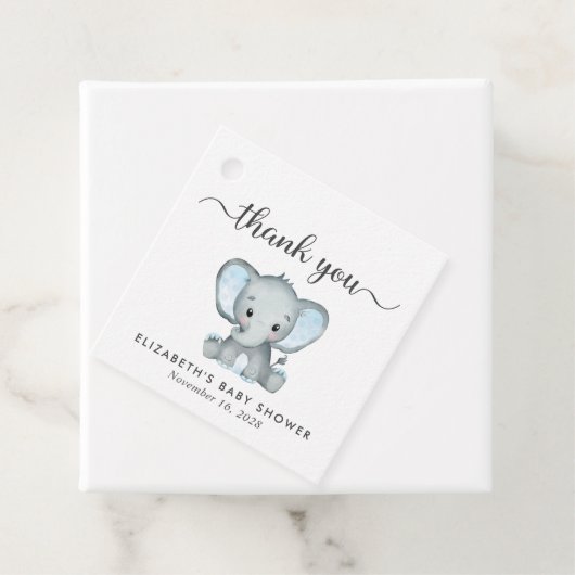 象男の赤ちゃんシャワーありがとう フェイバータグ (インサイチュ)