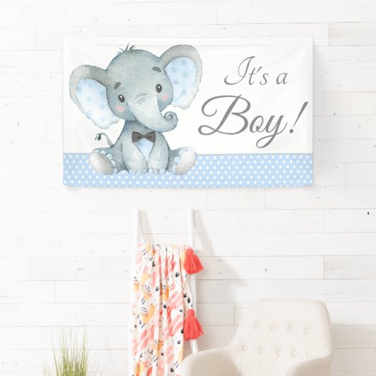 象男の赤ちゃんシャワーバナー 横断幕 (インサイチュ)