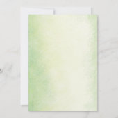 象男女兼用の水彩赤ちゃんシャワー 招待状 (裏面)