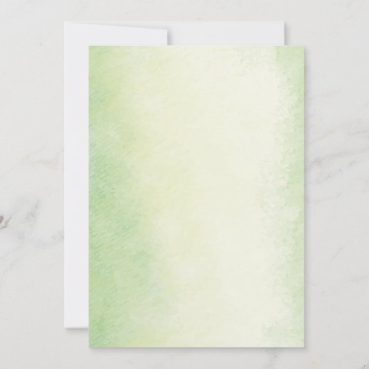 象男女兼用の水彩赤ちゃんシャワー 招待状 (裏面)