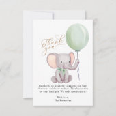 象男女兼用の赤ちゃんシャワーサンキューカード サンキューカード (正面)