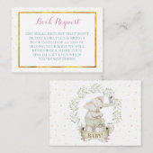 象男女兼用の赤ちゃんシャワーブックリクエスト エンクロージャーカード (正面/裏面)