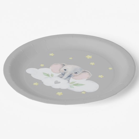 象男女兼用の赤ちゃんシャワー ペーパープレート (アングル)