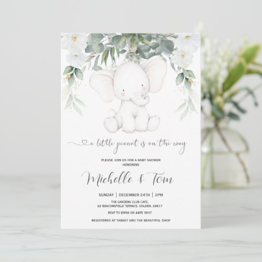 象男女兼用赤シャワー招待状 招待状 (スタンド正面)