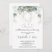 象男女兼用赤シャワー招待状 招待状 (正面/裏面)