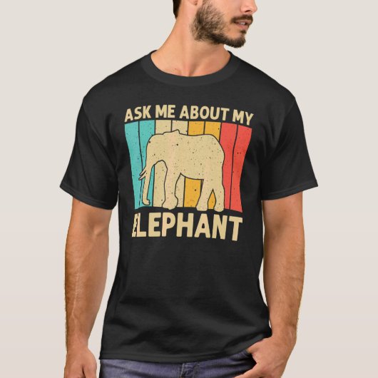 象男性へインディアンゾウMammoth V Tシャツ (正面)