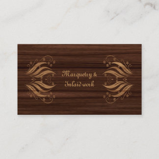 象眼によってはめ込まれる木製パターン 名刺