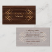 象眼によってはめ込まれる木製パターン 名刺 (正面/裏面)