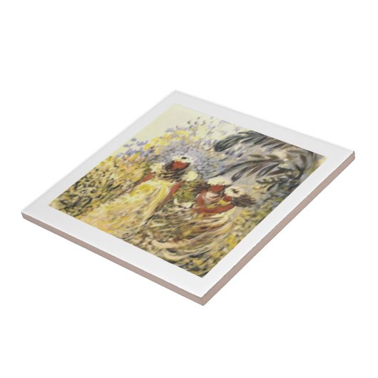 象眼用または五徳用の白い陶磁瓦! タイル (側面)